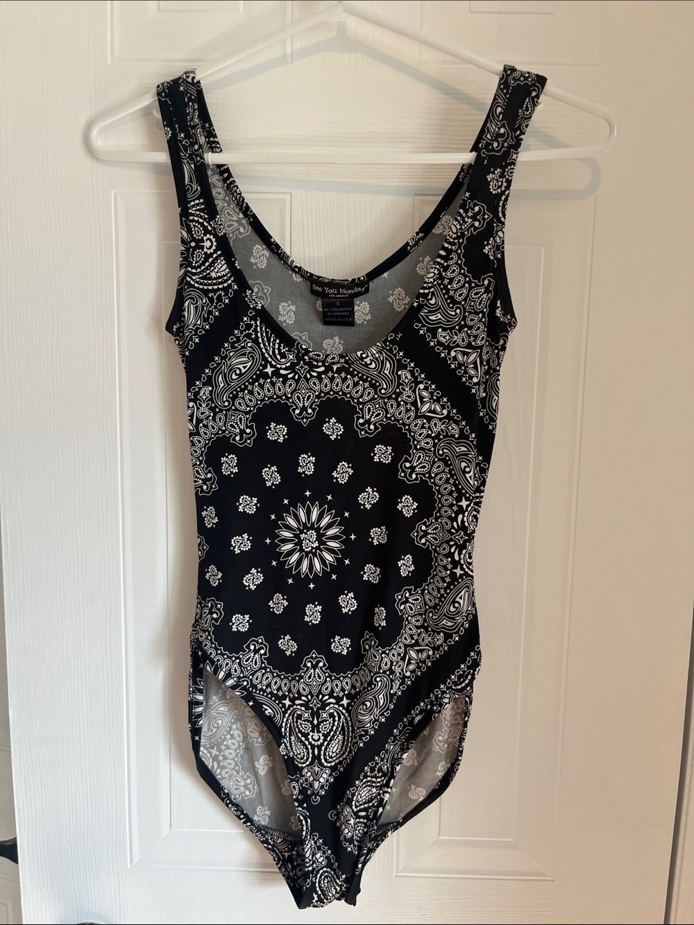 Black & White Paisley One-Piece
